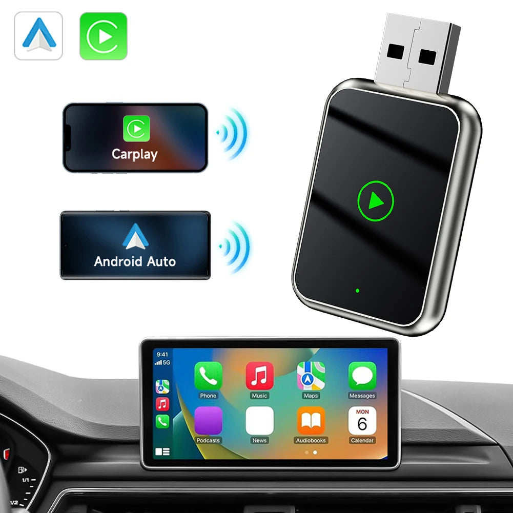 2in1 Wireless CarPlay Iphone & Android Auto Adapter